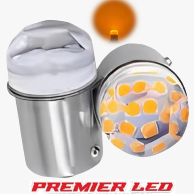 FOCO 1157 CRISTAL MINI AMBAR ESTROBO